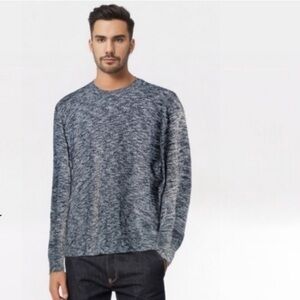 New J. Crew Navy and White Knit Sweater